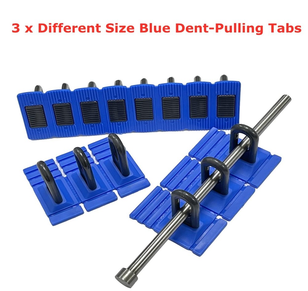 Paintless Dent Repair Tool Car Dent Puller Kit Heavy Duty Blue Glue Pull Tabs