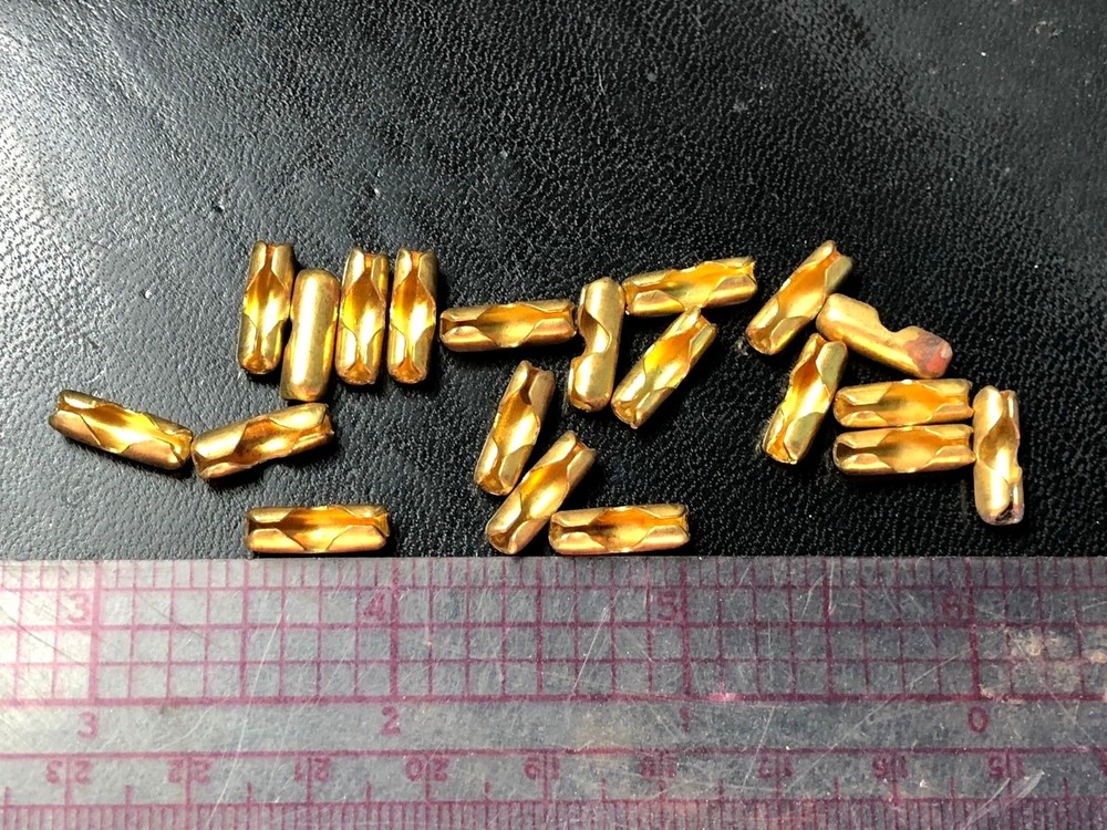 10pcs NEW #6 SOLID BRASS PULL CHAIN EXTENSION CONNECTORs LINKS fan/lamp part