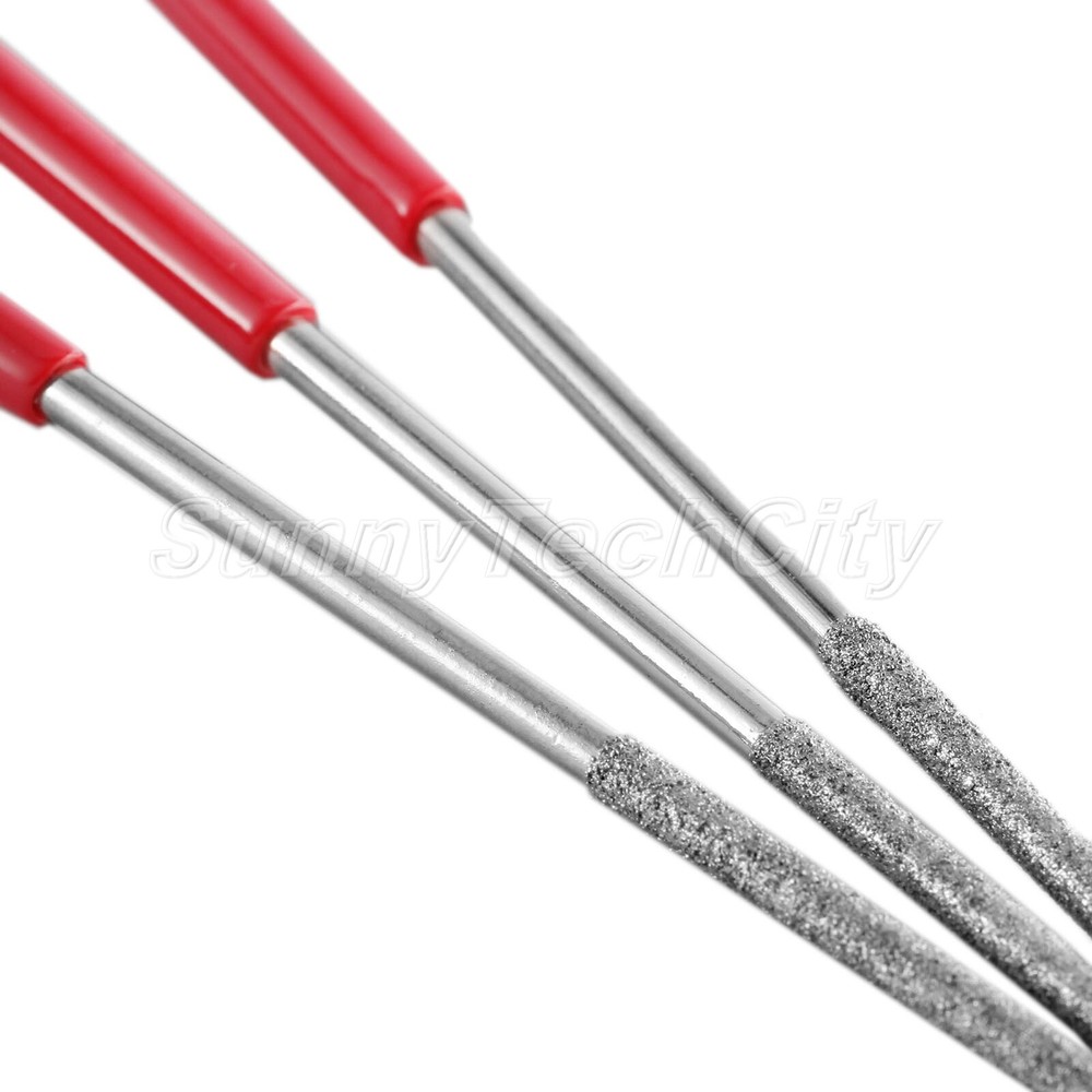 Mini Diamond Needle Files 3*140mm Round Needle File with Diamond Coating Kit