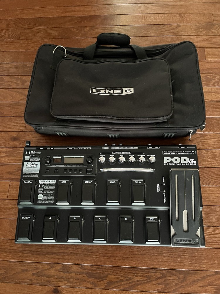 Line 6 POD XT LIVE Multi-Effects Guitar Pedal Digital Processor w/ Case