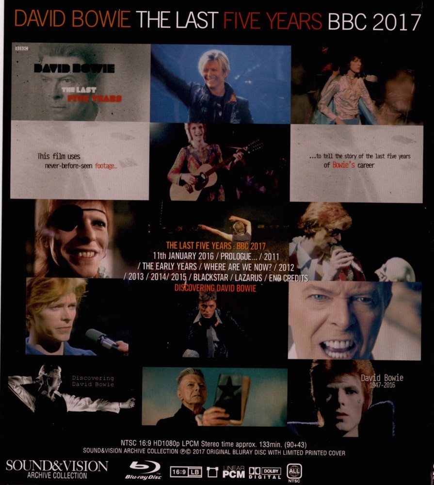 (D109)DAVID BOWIE / THE LAST FIVE YEARS 1BD