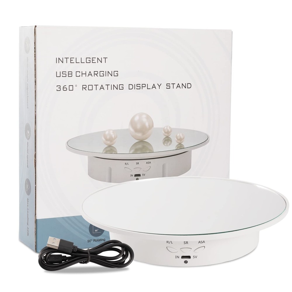 7.87'' Rotating Display Stand Motorized Rotating Display Stand, 22 lbs Load R...