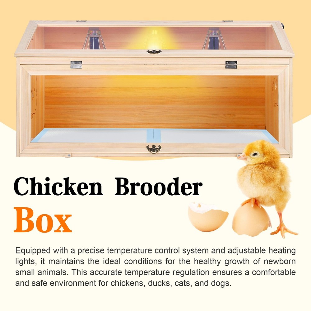 Large Drawers Brooder Box for Chicks, 32”L X 18”W X 16”H Chick