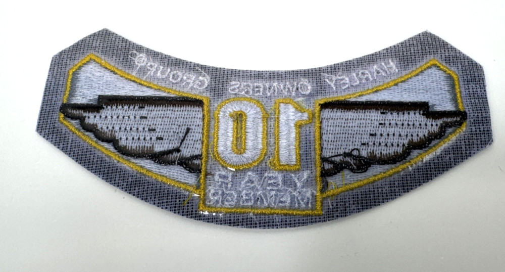 Harley Davidson Owners Group (HOG) 10 Year Member Rocker Patch