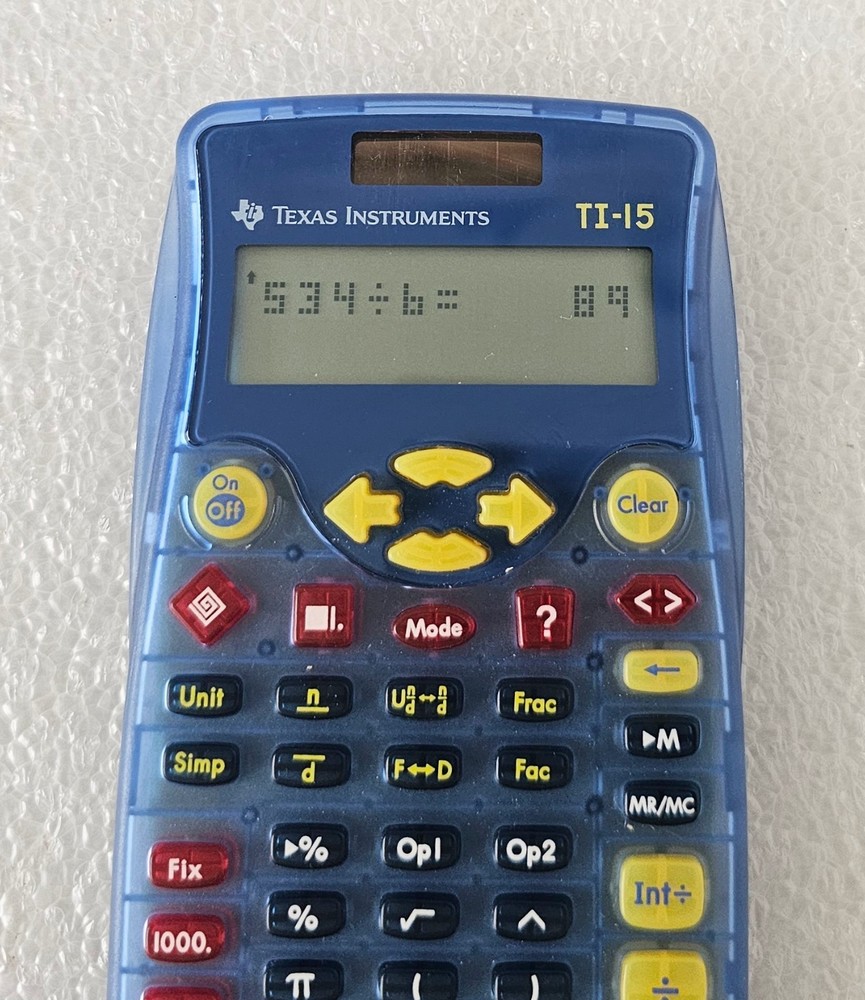 Texas Instruments TI-15 Explorer Elementary Calculator with Cover Tested