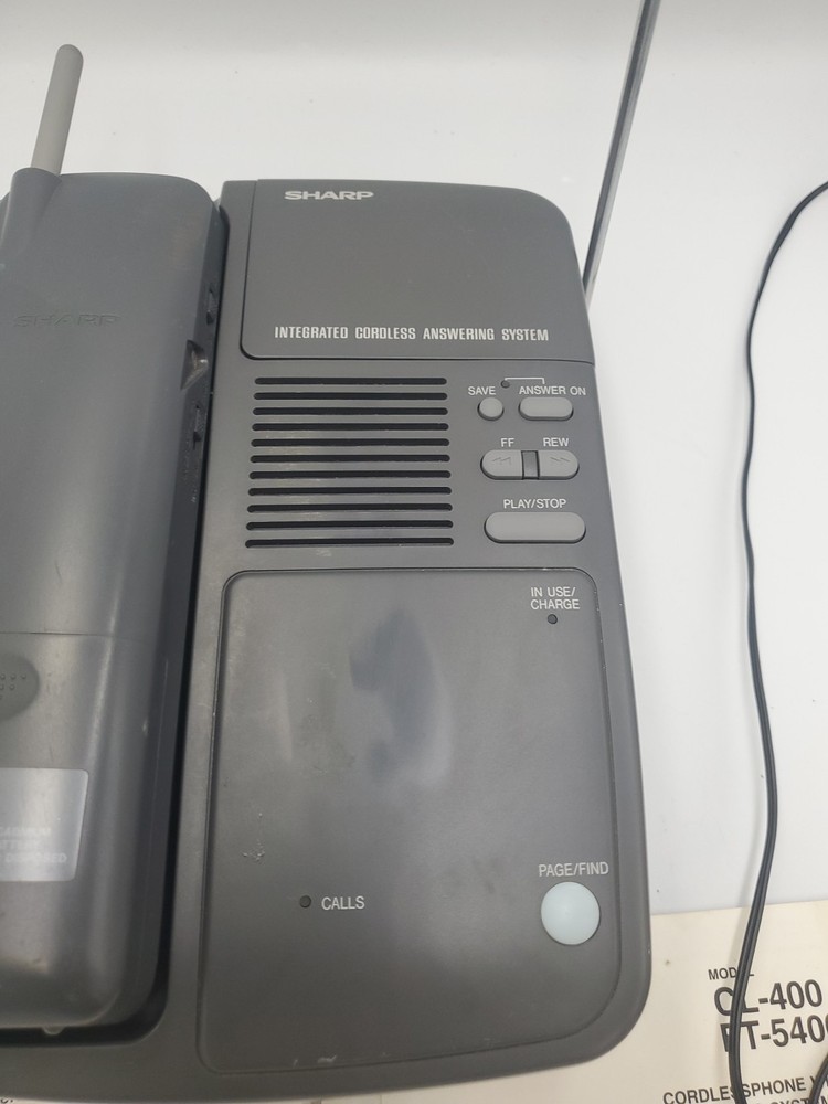 SHARP Integrated Cordless Answering System, FT5400 Gray