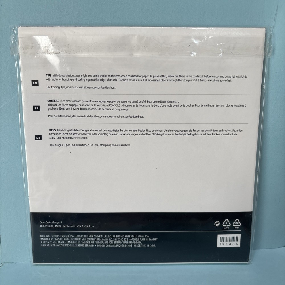 TIMBER 3D Embossing Folder Stampin Up