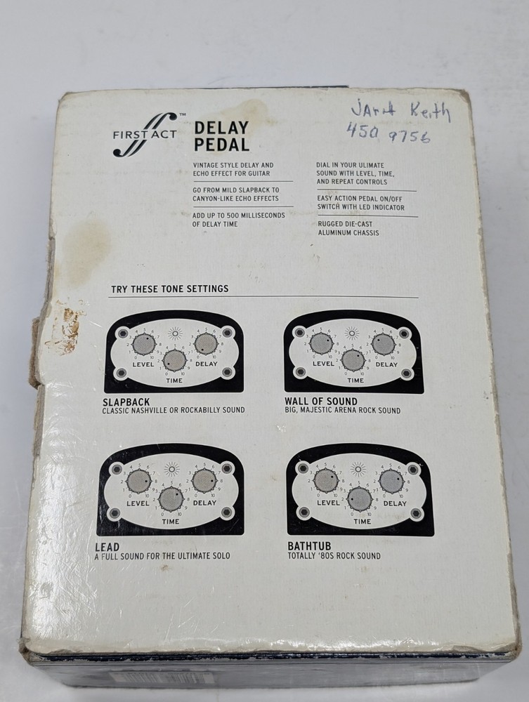 First Act Delay Pedal MX530 Works Nice Condition