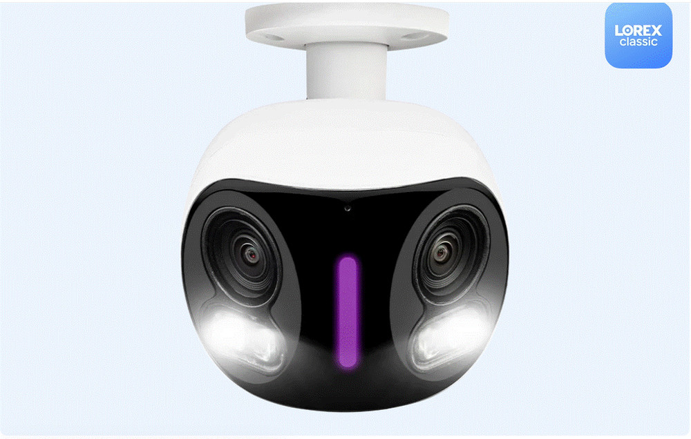 Lorex 4K Dual Lens WiFi Security Camera w/Smart Security Light security cameras