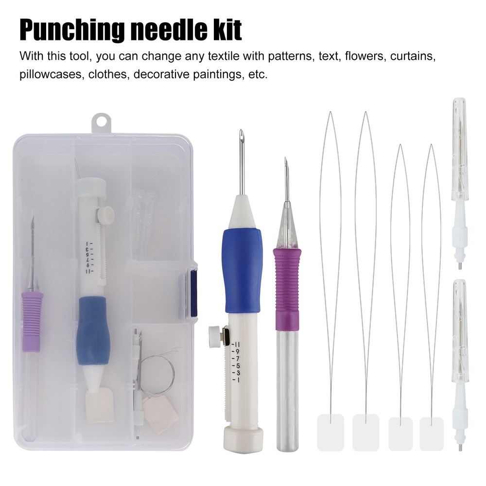 DIY Magic Embroidery Pen Set Punch Needle Stitching Knitting Tools Threaders Kit