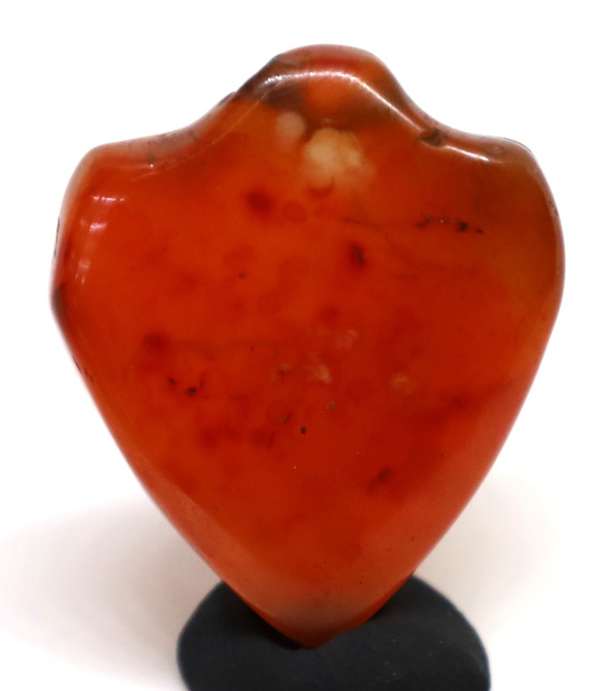 Ancient Carved heart shape  Healing Carnelian Agate  Bead