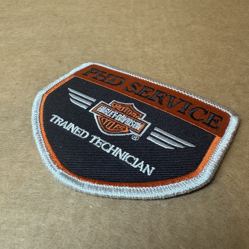Harley-Davidson Patch PHD Service Trained Technician , 3-3/4" Sew or Iron On New