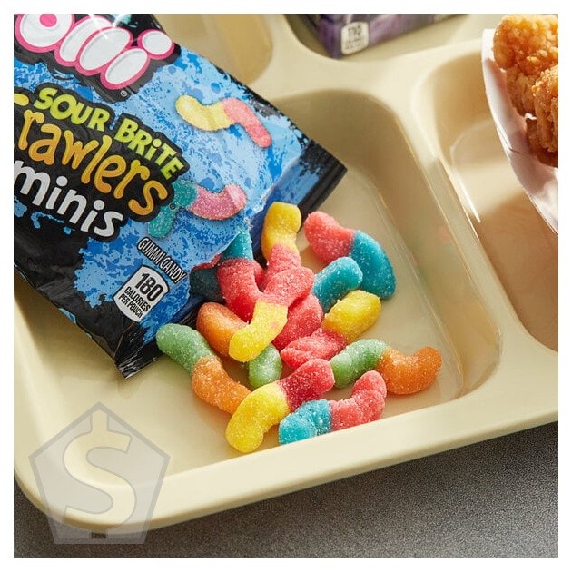 Trolli Mini Sour Brite Crawlers 2 oz. Pouch - 144/Case