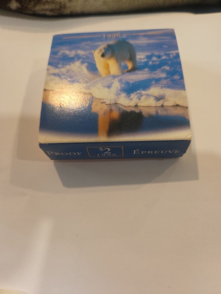 1996 $2 Proof Coin Canadian Mint With Box & Papers