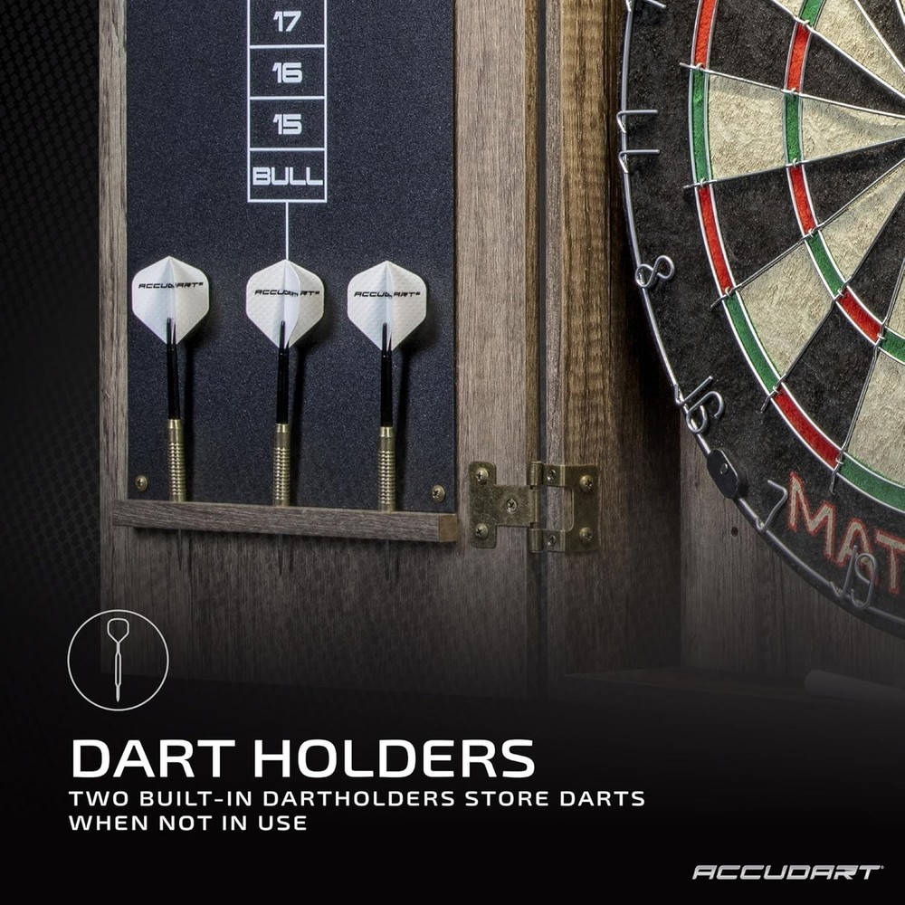 Official 18" Match Pro Dartboard Set with Automatic LED & Dart Storage Features