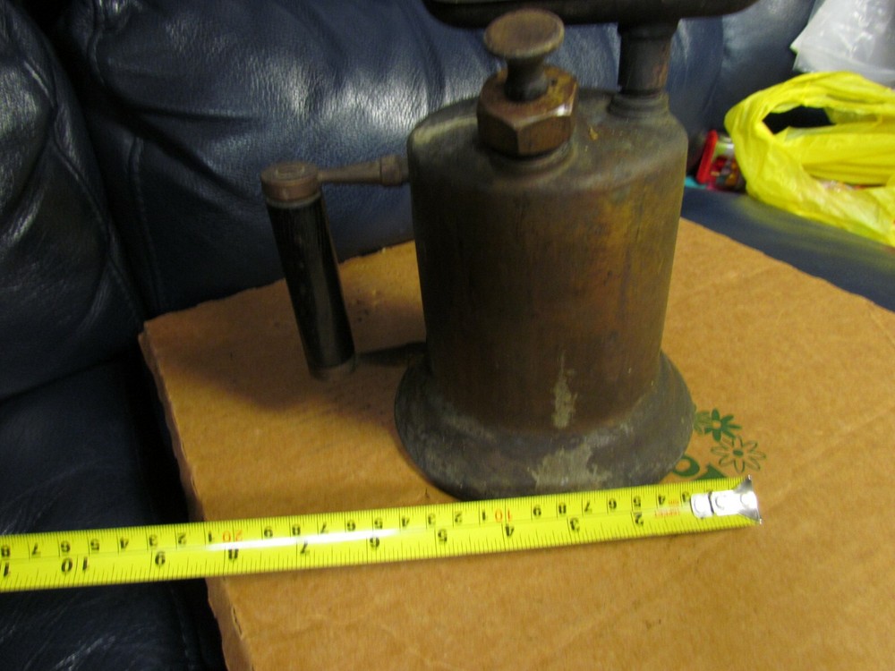 Vintage Antique Turner Brass Soder Torch Gas Blow Torch (10)