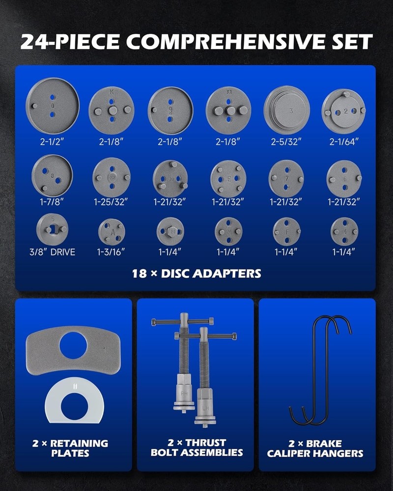 Durable 32pc Brake Service Tools for Efficient Disc and Drum Brake Maintenance