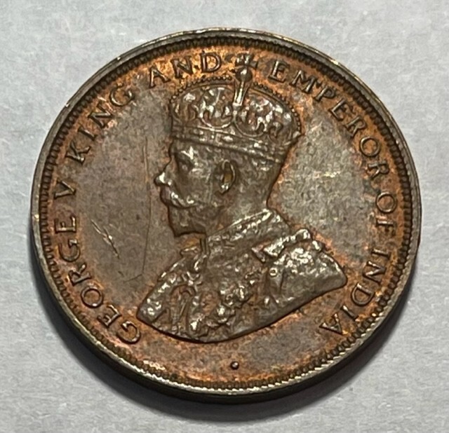 CEYLON - George V - One Cent - 1914 - Km-107 - Choice Uncirculated