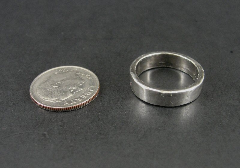 Vintage Cross Stamped Band Sterling Silver 925 Stackable RING Size 5