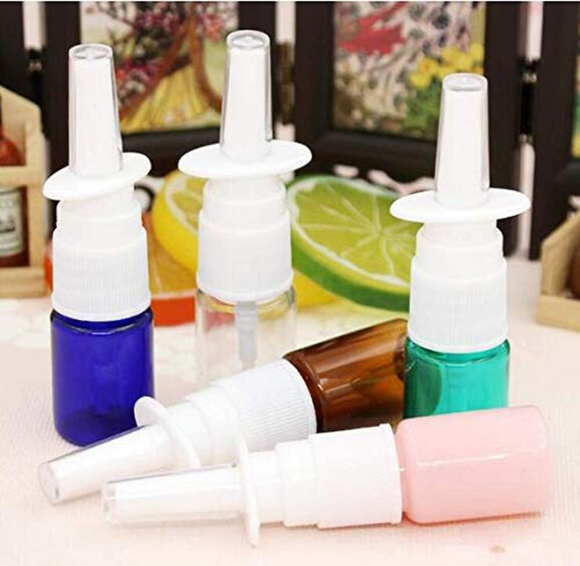 12Pcs Mini Plastic Nasal Spray Bottles - 5Ml Portable Empty Refillable Fine Mist