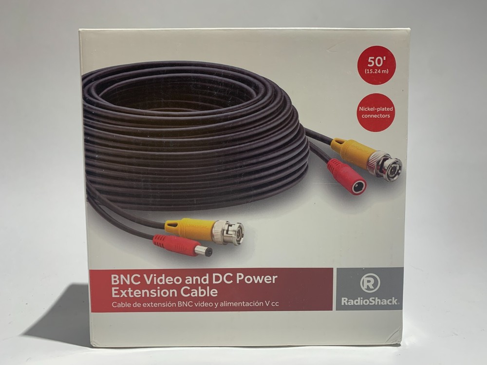 50-Foot BNC and Power Cable for Security Video System CCTV Cameras Cabling NEW