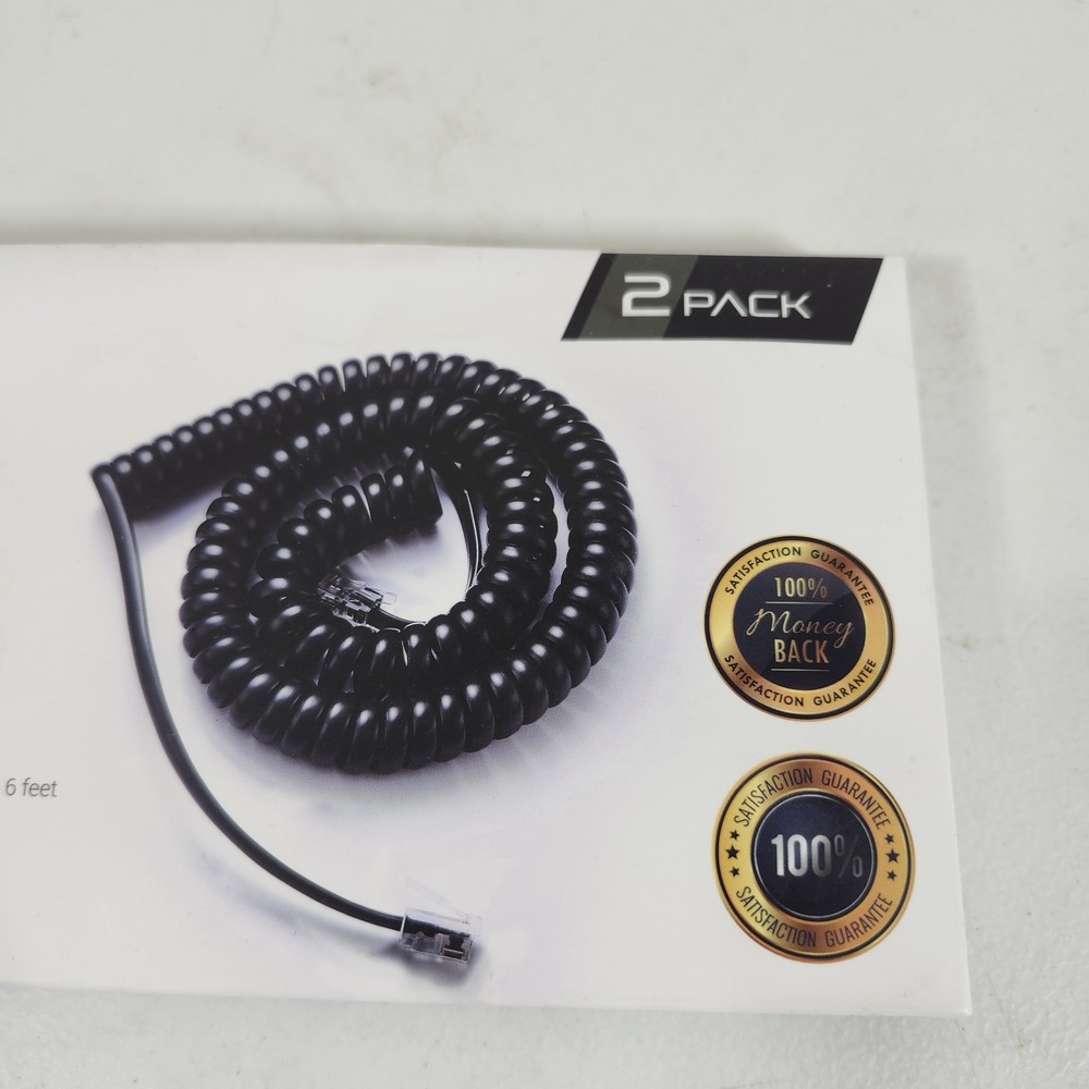 Comtrue Telephone Handset Cord Universally Compatible 2 Pack