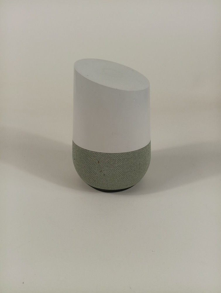 Google Home Smart Assistant White Slate Speaker NO POWER CORD TESTED