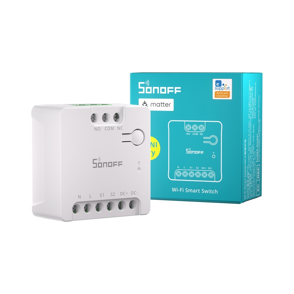 SONOFF MINI-D WiFi Smart Switch, Dry Contact Output Support Garage Doors, Boiler