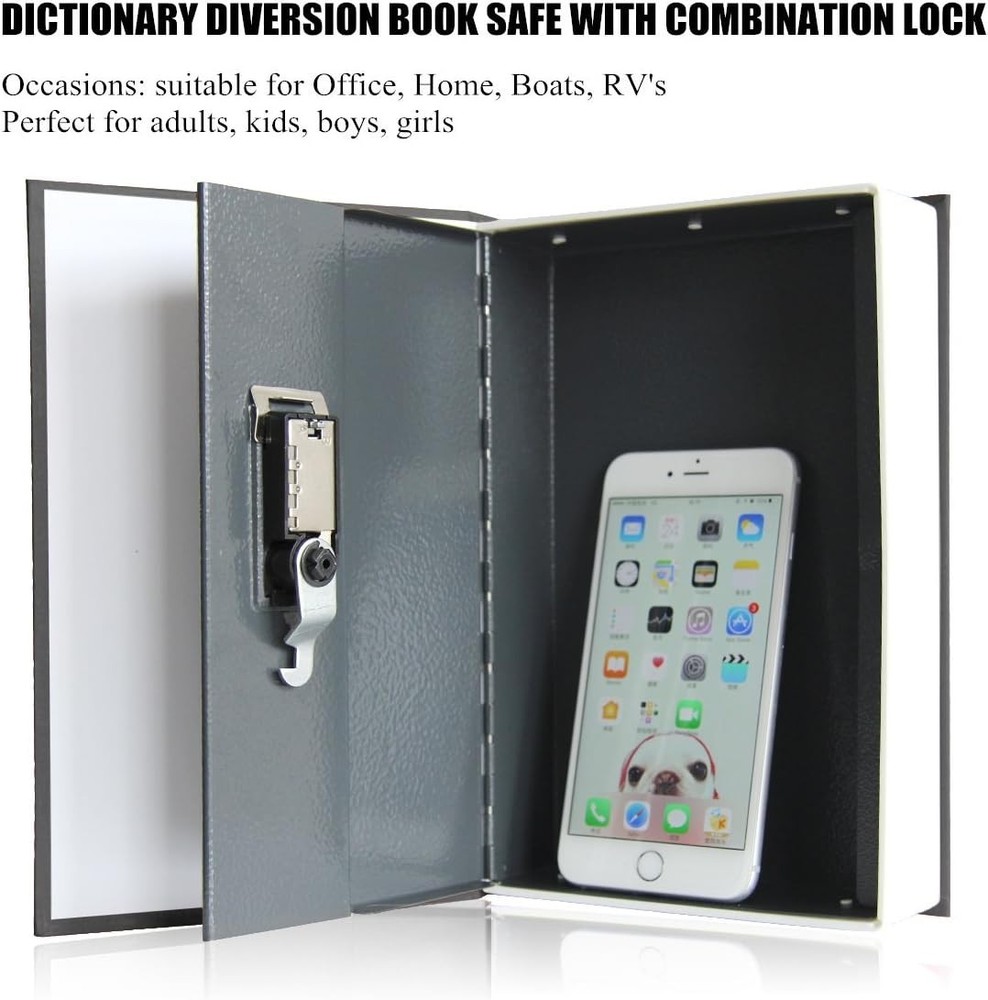 Luxury Dictionary Safe with Combination Lock - Perfect for Home or Office Use