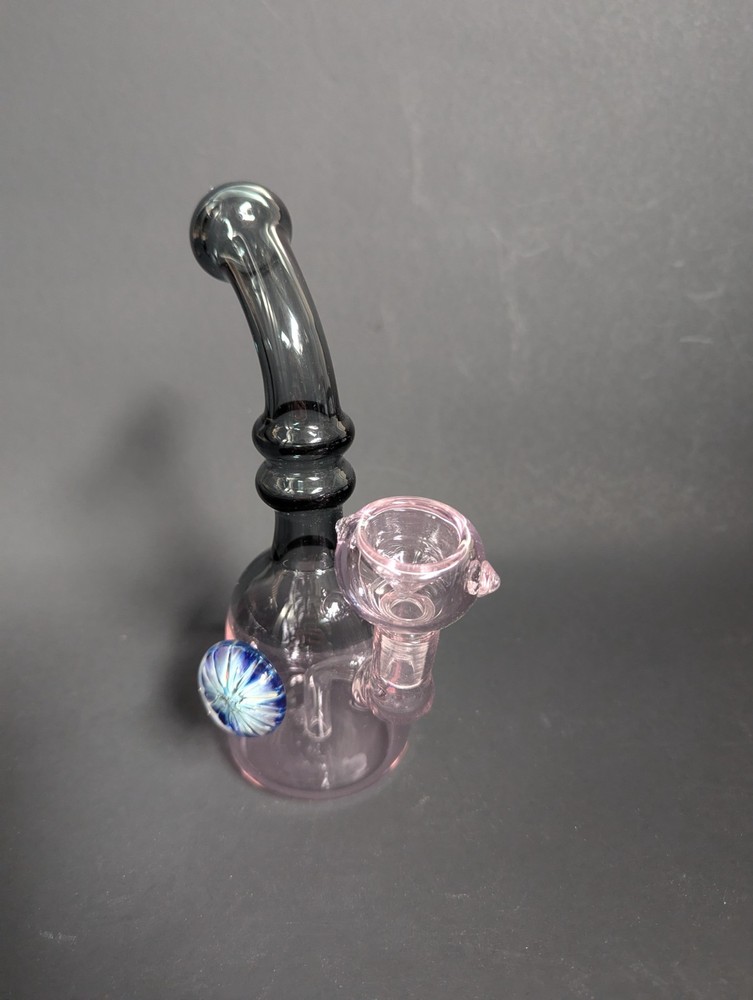 7 " pink Glass Water Pipe