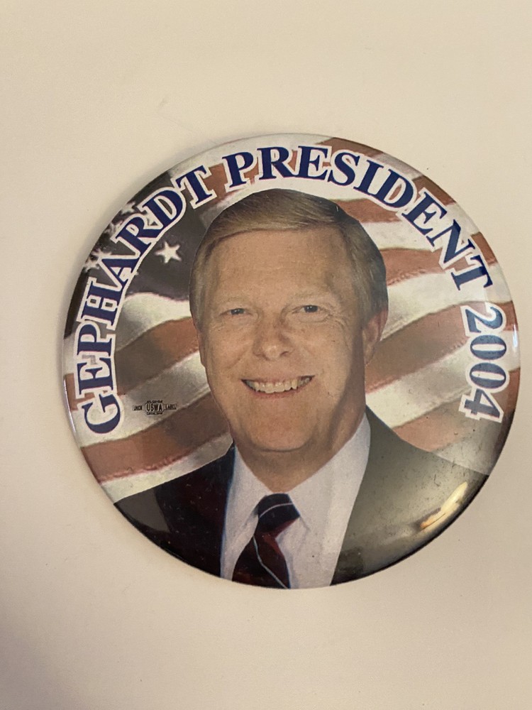 Gephardt President 2004 Pin Back Button P89