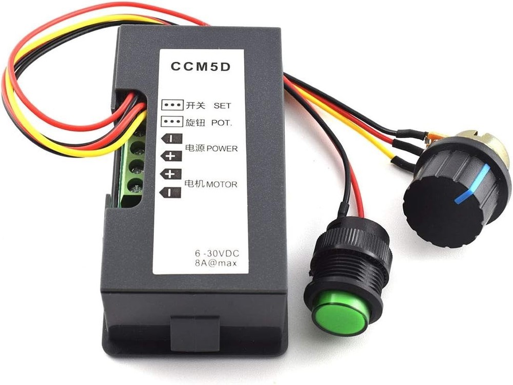 Adjustable DC Motor Speed Controller 6V-30V with Stepless Control & Display