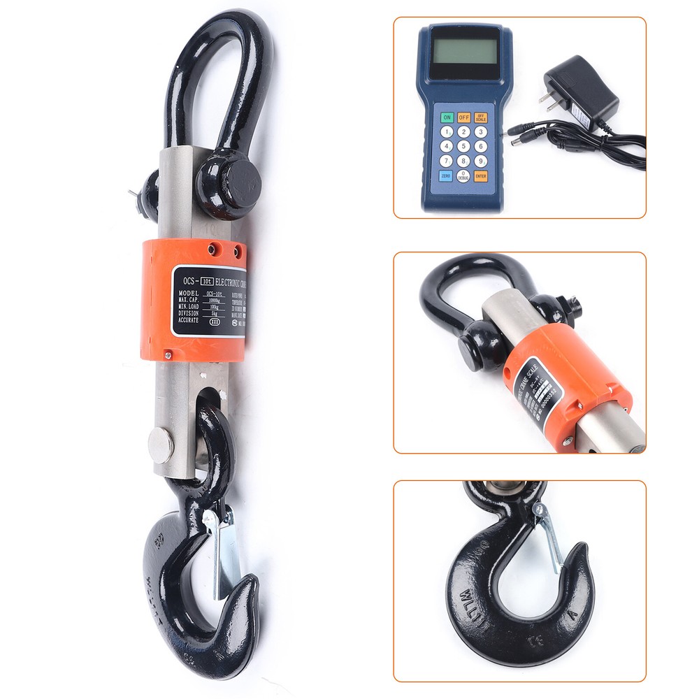 Wireless Digital Electronic Hanging Crane Scale Remote Control Crane Scale 10 T
