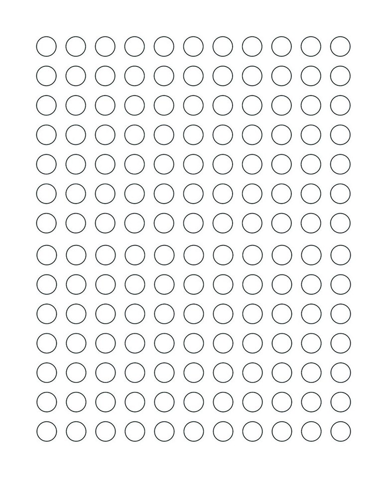 1/2" Round Color Coding Labels Circle Stickers White Dot Labels 13mm 770 Pack