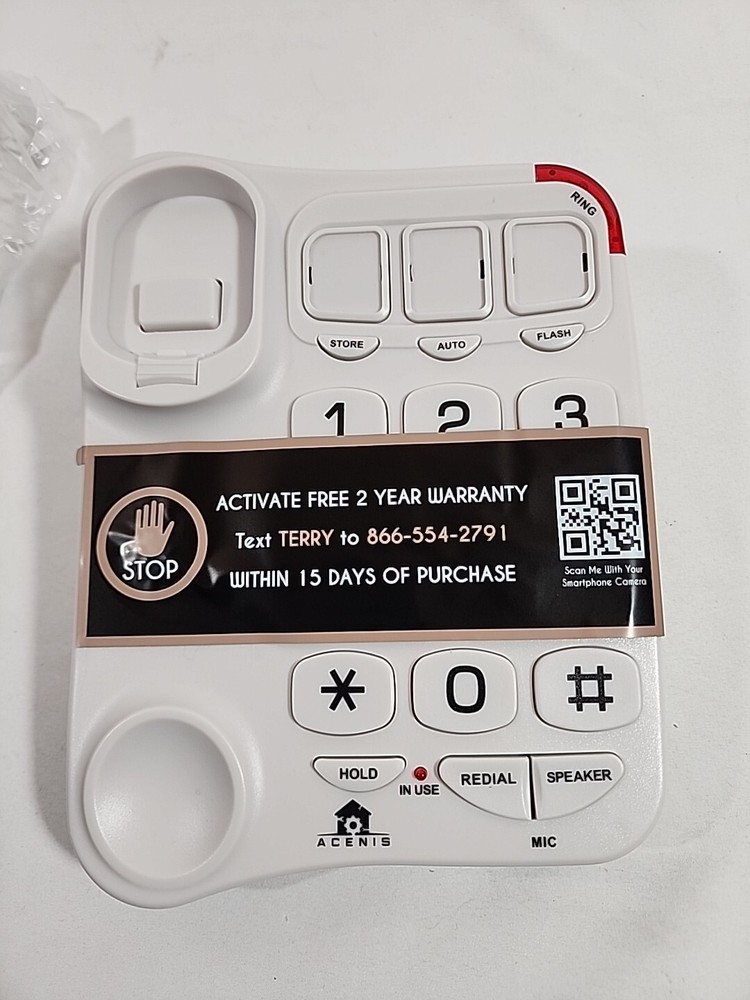 TerryPhone Speaker Telephone Big Button Call Indicator Loud Ring FREE SHIP