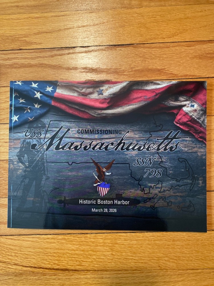USS Massachusetts SSN 798 Commissioning Ceremony Programs
