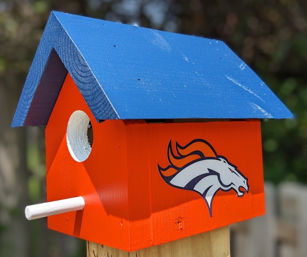 Denver Broncos Bird House