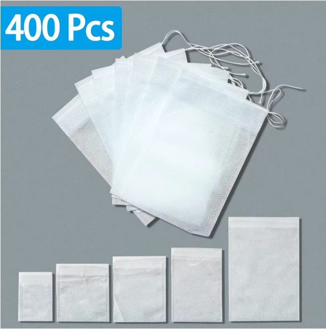400-100 Disposable Tea Bag Empty Drawstring Filter Paper for Loose Leaf Tea