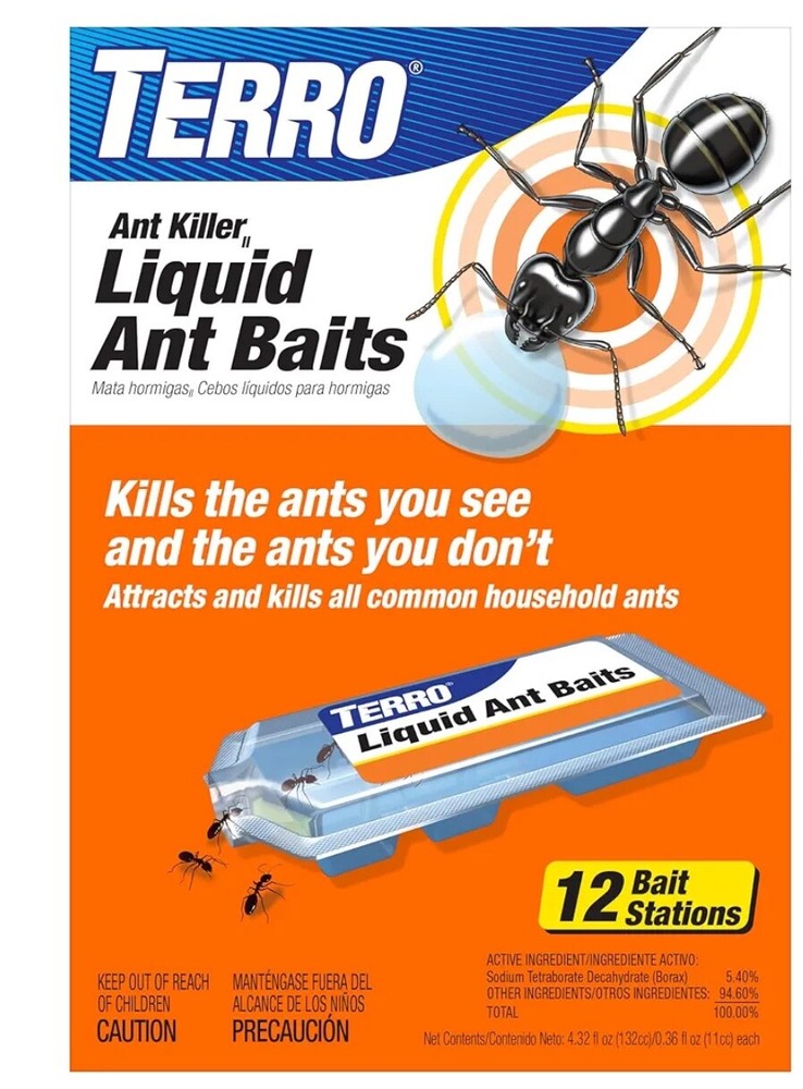 TERRO Ant Killer Bait Stations T300B - Liquid Bait to Eliminate Ants - 12 Count