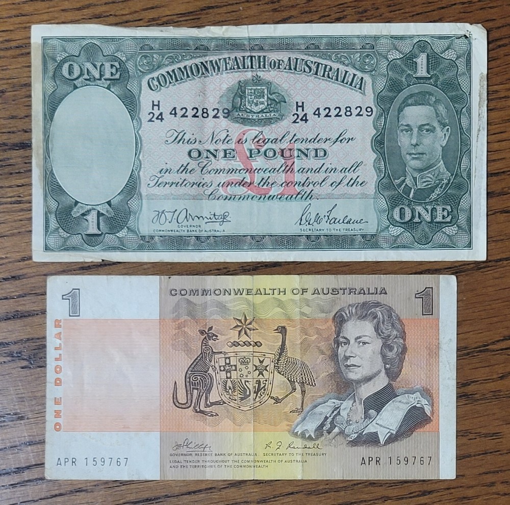 Vintage World Banknote lot  from Australia.