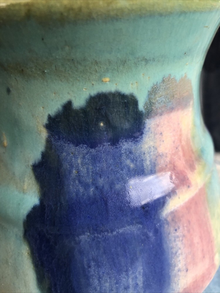 Handsome Hull Hand Painted Stoneware Vase
