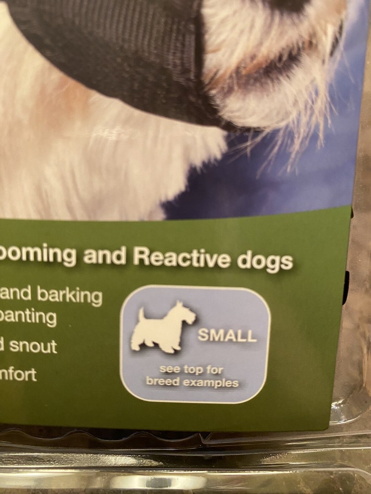 PetSafe Muzzle, Small, 7-8 3/4” Snout, Padded For Comfort, Adjustable New In Box