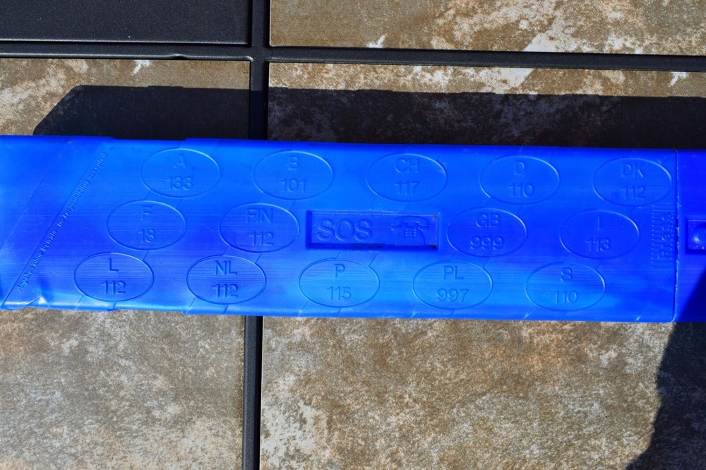 BMW Fold Up Warning Triangle with original case. Genuine BMW part.