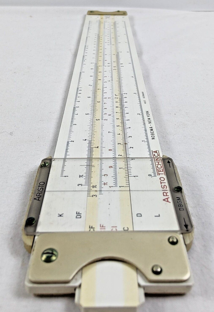Vintage Aristo Technica Nr. 929 Slide Ruler 13'' With Leather Case