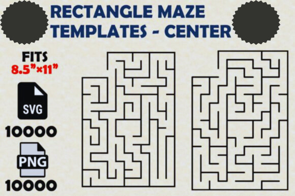 Rectangle Maze Templates - shipping with email