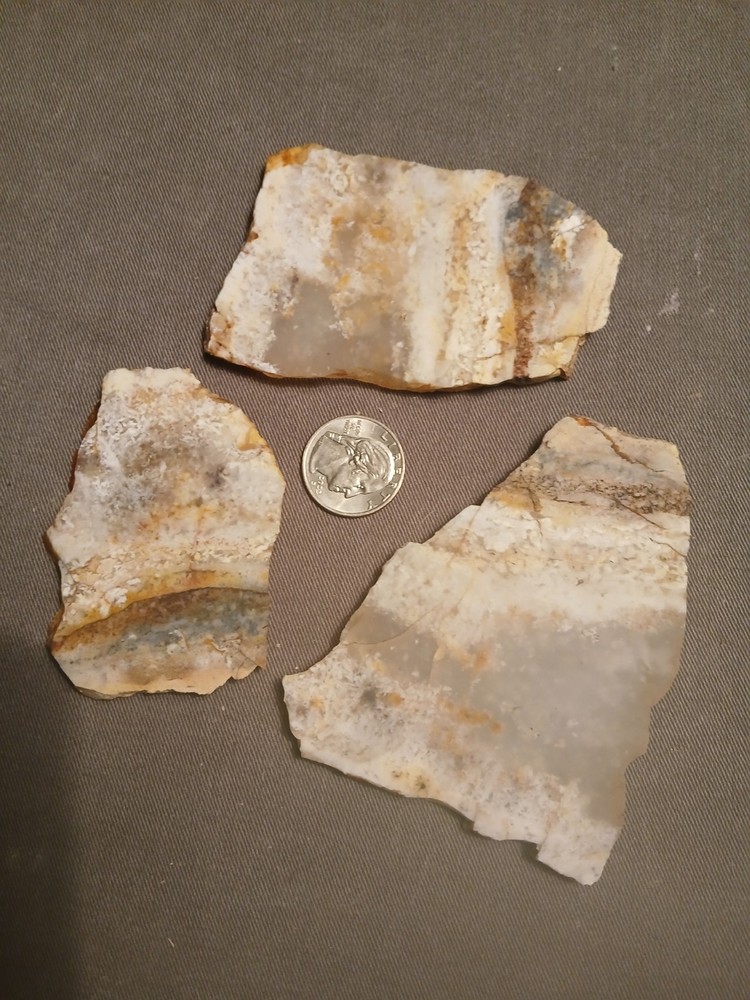 Graveyard Point Agate 3-Slabs for Cabbing Good Quality!