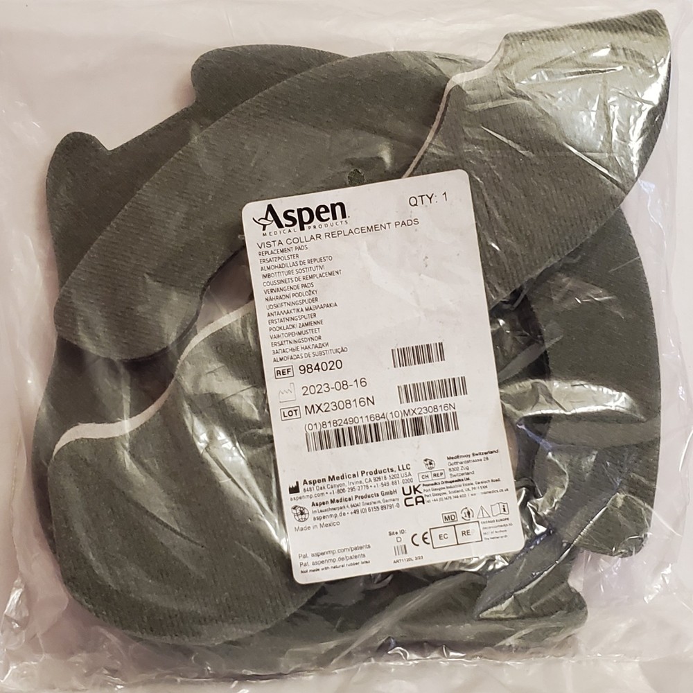 Aspen Vista Cervical Collar Replacement Pads ~ 984020 ~ Sealed