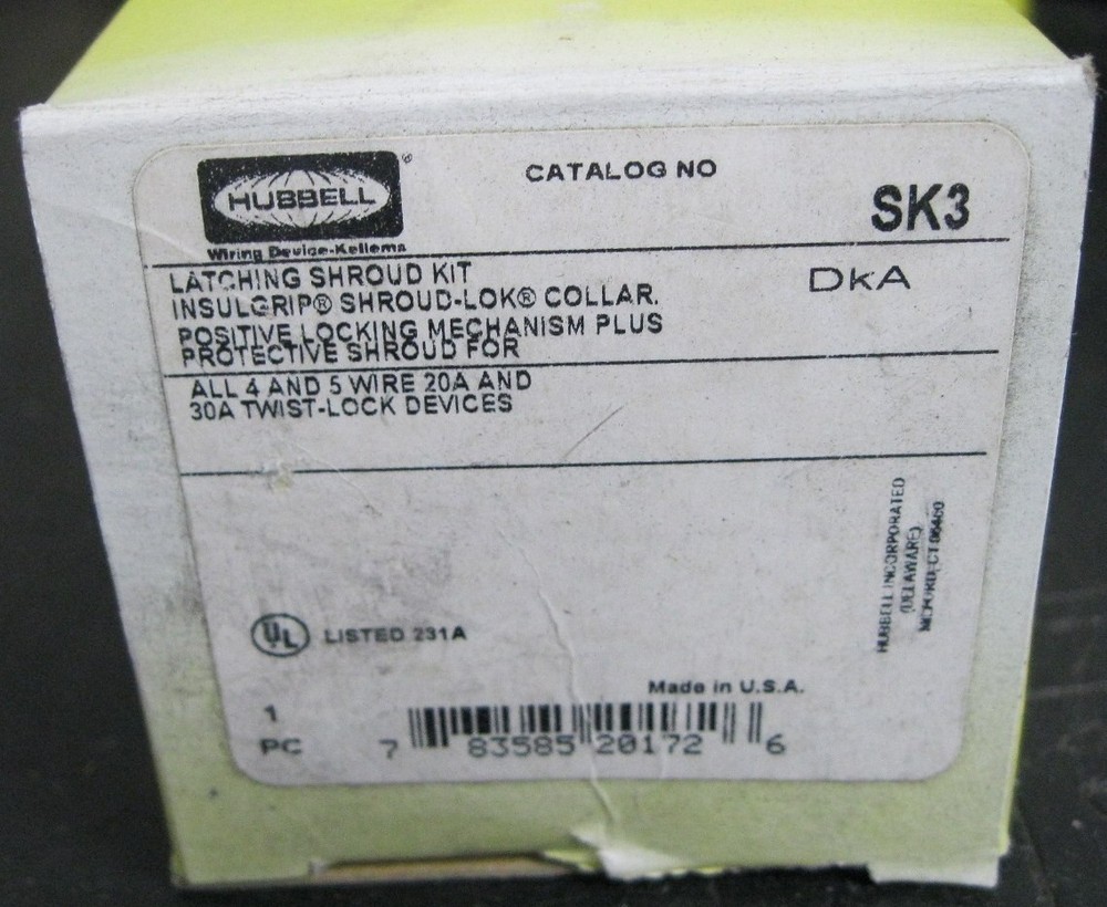 Hubbell SK3 Latching Shroud Kit