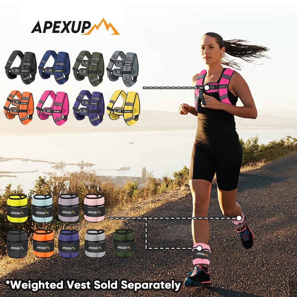 10lbs/Pair Adjustable Ankle Weights for Women and Men, Modularized Leg Weight...