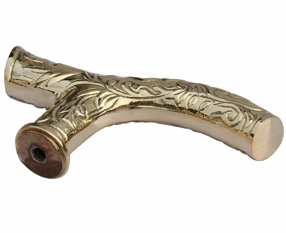 vintage derby only solid brass head handle new designer cane handmade style gift